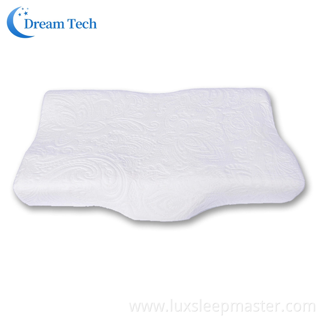 Custom Contour Orthopedic Butterfly Shaped Pillows Side Sleeper Anti Snore Cervical Memory Foam Pillow